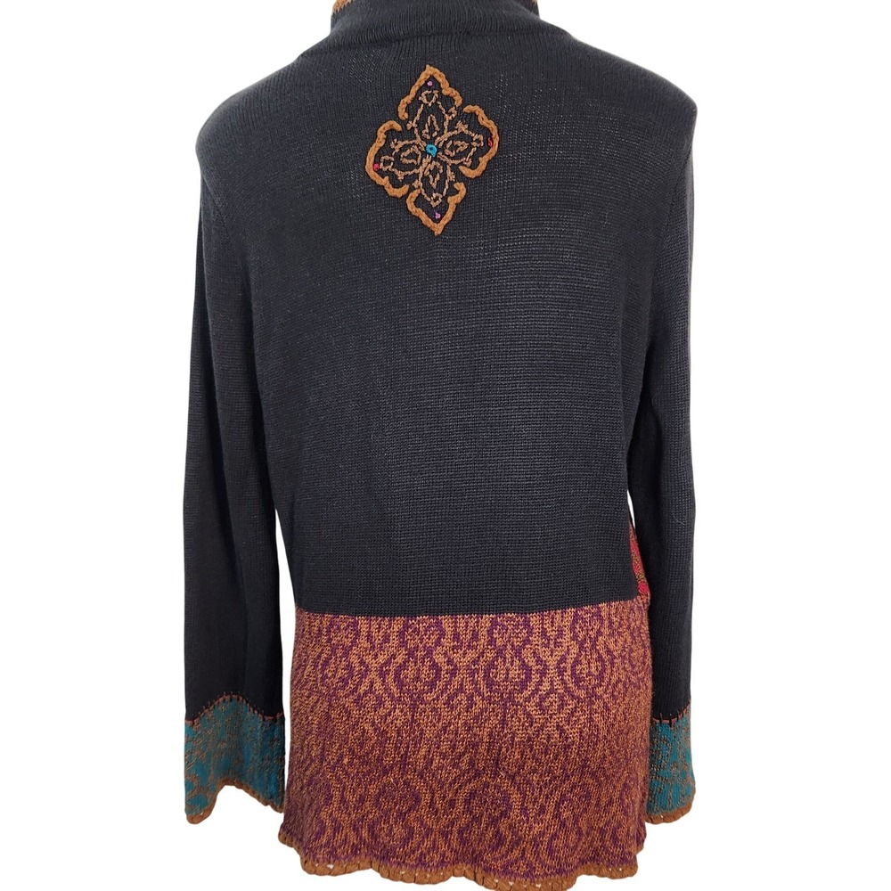 Coldwater Creek Embroidered Tapestry Cardigan Jacket Boho - Picture 4 of 11